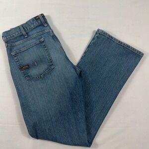 Ariat Rebar M4 Relaxed Boot Mens Blue Work Jeans Size 33x34 Denim